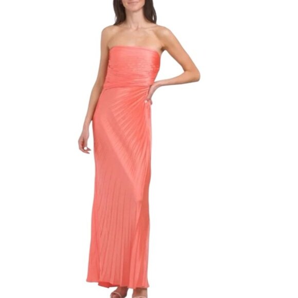 A.L.C. Dresses & Skirts - A.L.C. Bianca Strapless Coral Maxi Dress Size 10